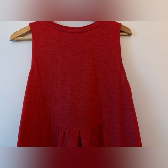 J. Jill Size Small Cotton Modal Sleeveless Crewneck Dress With Pockets Orange - Picture 2 of 9